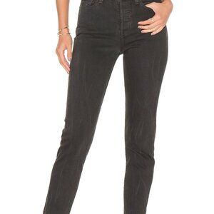 Levi's Icon Wedgie in Midnight Rain, Black, Size 24
